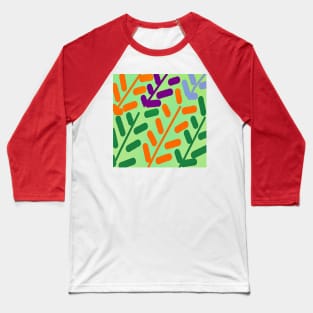 Colorful Leaves Pattern Baseball T-Shirt